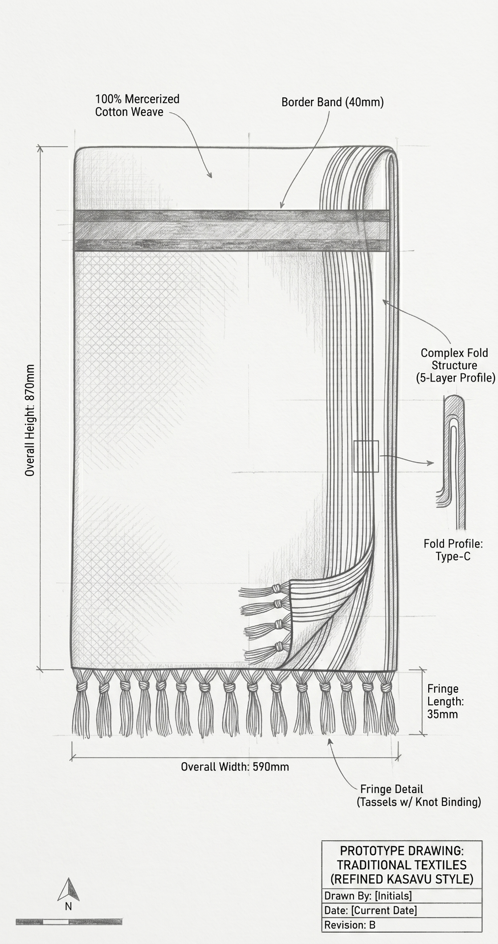 Hand-drawn rug design sketches